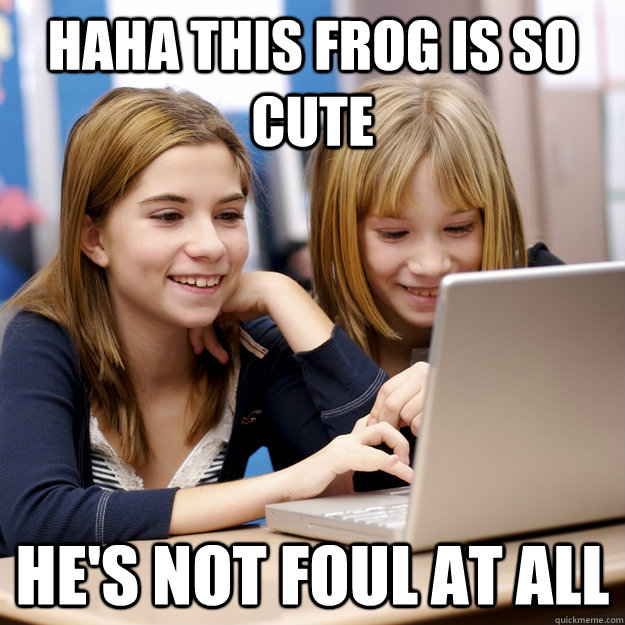 Haha this frog is so cute he's not foul at all  