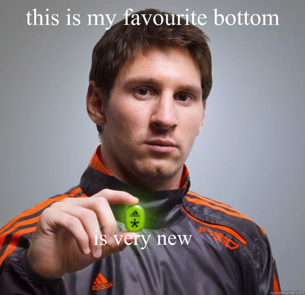 this is my favourite bottom is very new - this is my favourite bottom is very new  messi micoach