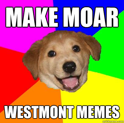 MAKE MOAR WESTMONT MEMES  Advice Dog