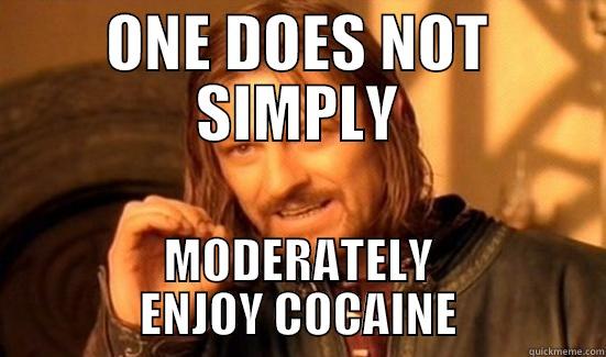 ONE DOES NOT SIMPLY MODERATELY ENJOY COCAINE Boromir