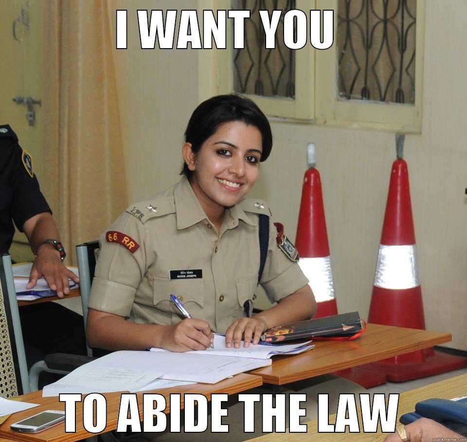 Sundar Policewali / Pretty Indian Cop - I WANT YOU  TO ABIDE THE LAW Misc