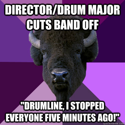 Director/Drum Major cuts band off 