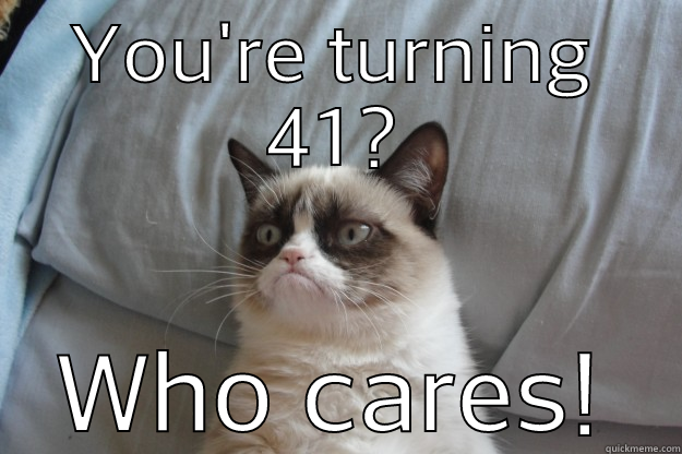 YOU'RE TURNING 41? WHO CARES! Grumpy Cat