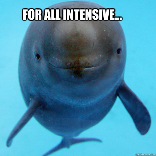 For all intensive... - For all intensive...  Intensive Porpoise