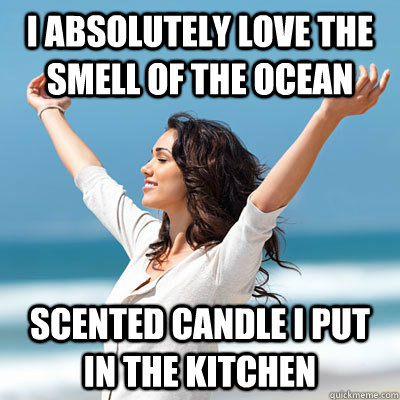 I absolutely love the smell of the ocean scented candle I put in the kitchen  Emancipated Emily