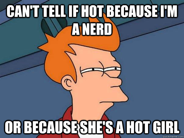 Can't tell if hot because i'm a nerd or because she's a hot girl - Can't tell if hot because i'm a nerd or because she's a hot girl  Futurama Fry