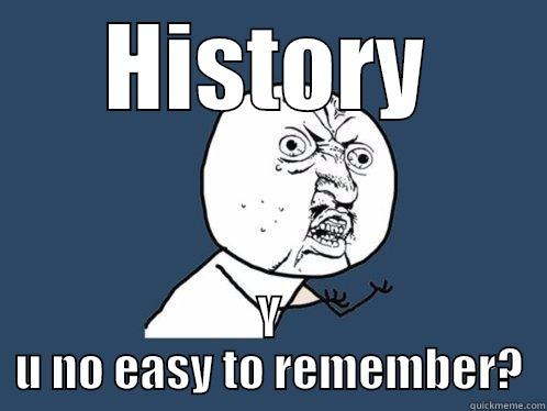 HISTORY Y U NO EASY TO REMEMBER? Y U No