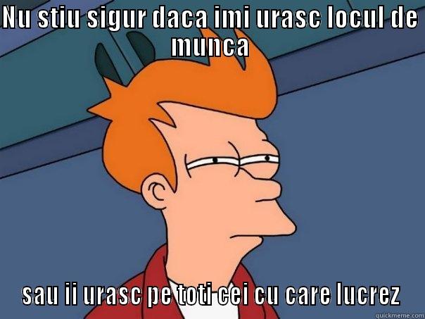 NU STIU SIGUR DACA IMI URASC LOCUL DE MUNCA SAU II URASC PE TOTI CEI CU CARE LUCREZ Futurama Fry