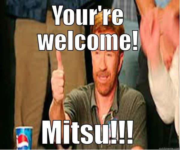 YOUR'RE WELCOME! MITSU!!! Misc