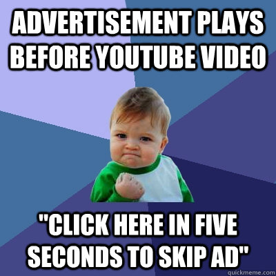 advertisement plays before youtube video 