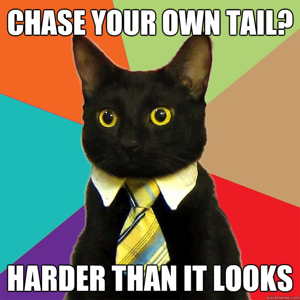 Chase your own tail? Harder than it looks  Business Cat