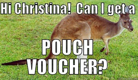 Pouch Voucher - HI CHRISTINA!  CAN I GET A  POUCH VOUCHER? Kangaroo and T-rex