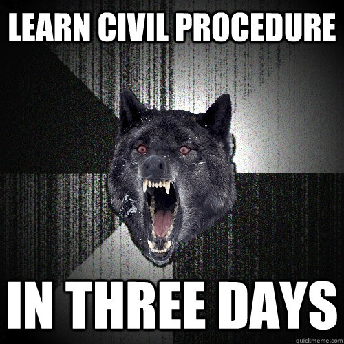 Learn Civil Procedure In three days - Learn Civil Procedure In three days  Insanity Wolf