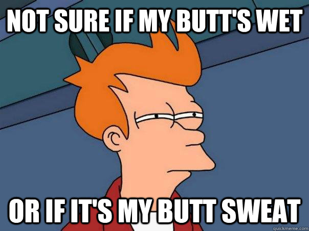 Not sure if my butt's wet or if it's my butt sweat  Futurama Fry