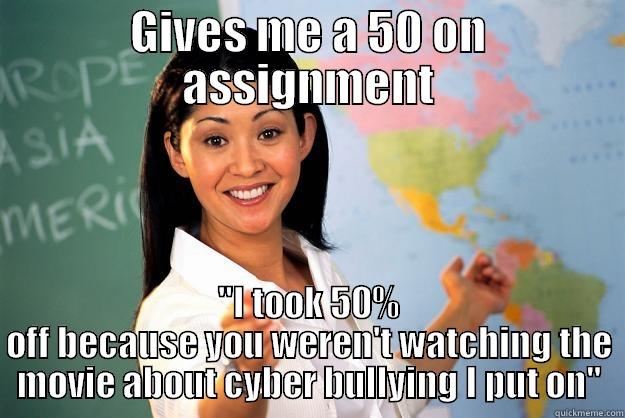 I had already seen it! - GIVES ME A 50 ON ASSIGNMENT 