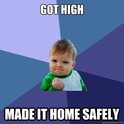 Got high Made it home safely - Got high Made it home safely  Success Kid