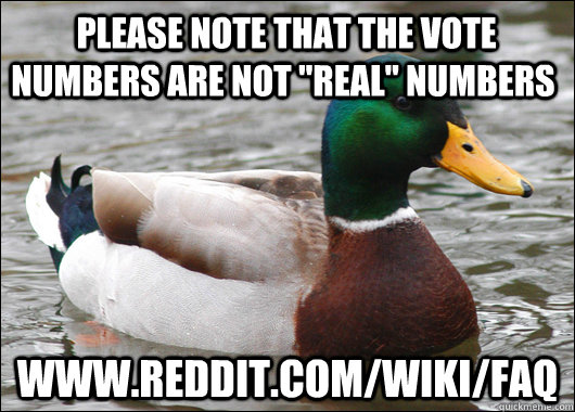  Please note that the vote numbers are not 