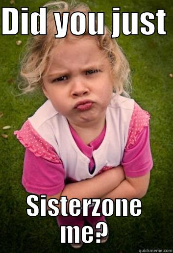 Oh hell naw you didn't - DID YOU JUST  SISTERZONE ME? Misc