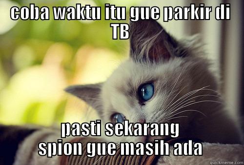 COBA WAKTU ITU GUE PARKIR DI TB PASTI SEKARANG SPION GUE MASIH ADA First World Problems Cat