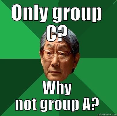 ONLY GROUP C? WHY NOT GROUP A? High Expectations Asian Father