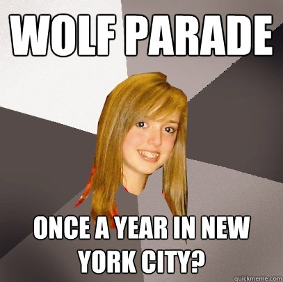 wolf parade once a year in new york city?  Musically Oblivious 8th Grader