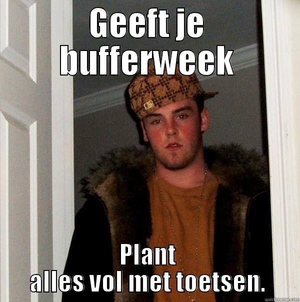 GEEFT JE BUFFERWEEK PLANT ALLES VOL MET TOETSEN. Scumbag Steve