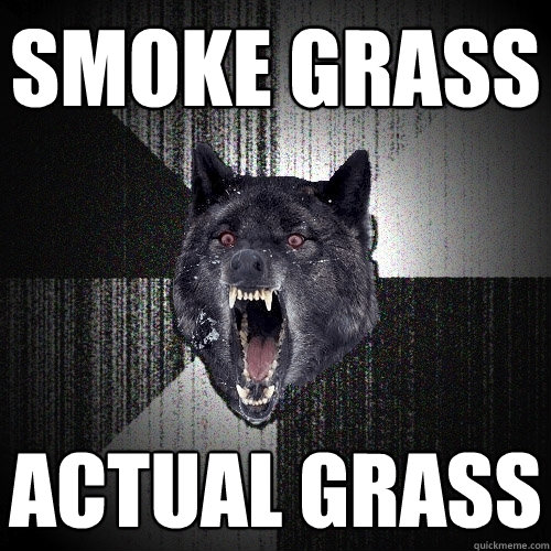 SMOKE GRASS ACTUAL GRASS  Insanity Wolf