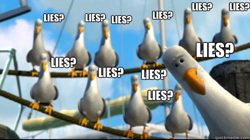 lies? lies? lies? lies? lies? lies? lies? lies? lies? lies? lies?  Nemo Seagulls