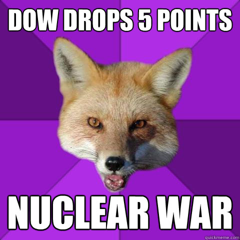 Dow drops 5 points nuclear war  Forensics Fox