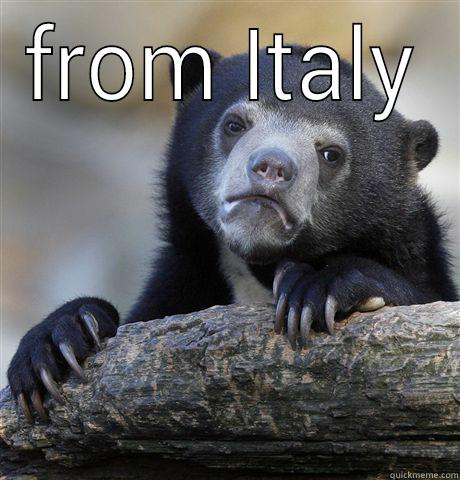 FROM ITALY  Confession Bear