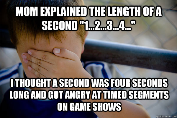 Mom explained the length of a second 