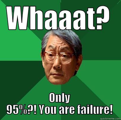 WHAAAT? ONLY 95%?! YOU ARE FAILURE! High Expectations Asian Father