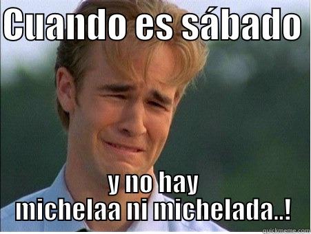 CUANDO ES SÁBADO  Y NO HAY MICHELAA NI MICHELADA..! 1990s Problems