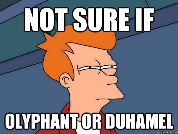 not sure if Olyphant or Duhamel  Futurama Fry