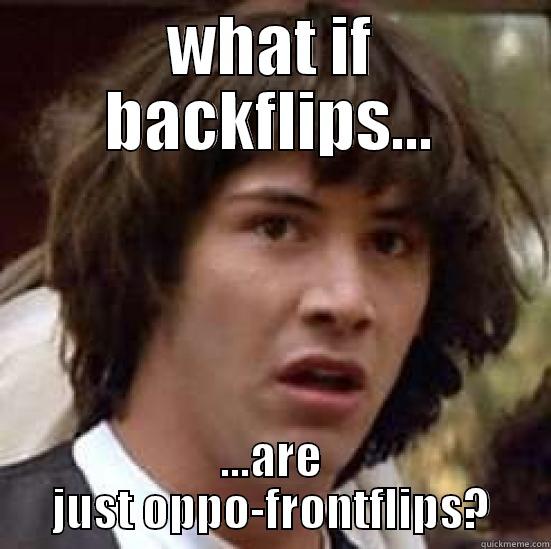 talk about a flip trick! - WHAT IF BACKFLIPS... ...ARE JUST OPPO-FRONTFLIPS? conspiracy keanu