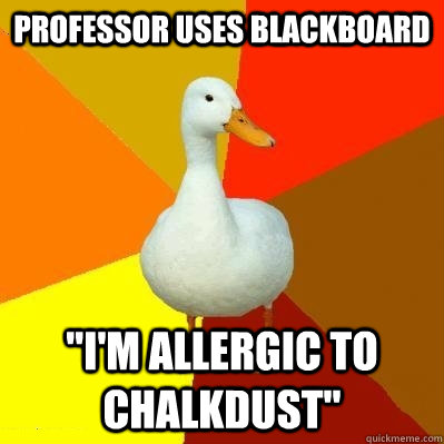 professor uses blackboard 