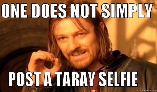 DADA  - ONE DOES NOT SIMPLY  POST A TARAY SELFIE    Boromir