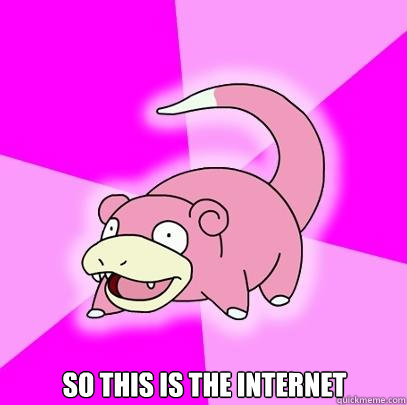  So this is the internet  Slowpoke