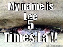 MY NAME IS LEE 5 TIMES LA !! Misc