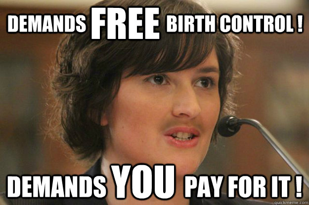 DEMANDS                      BIRTH CONTROL ! DEMANDS                 PAY FOR IT ! YOU FREE  Slut Sandra Fluke