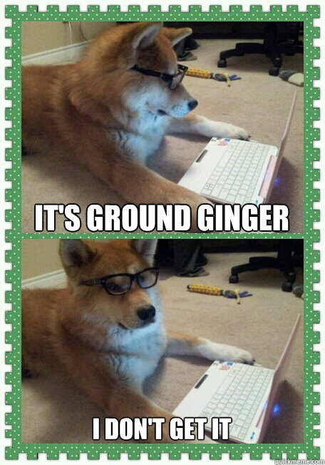 It's ground ginger I don't get it  hello