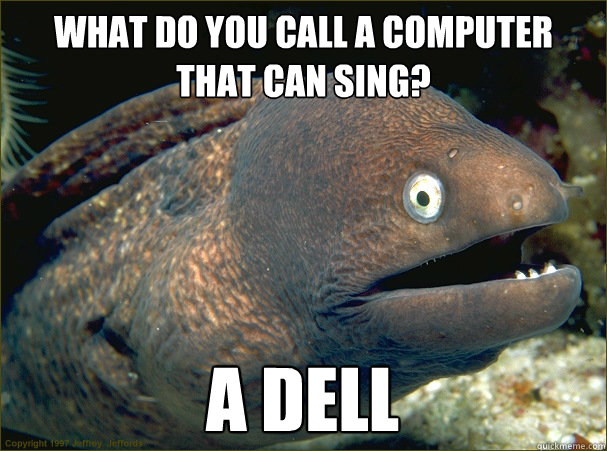 What do you call a computer that can sing? A DELL  Bad Joke Eel