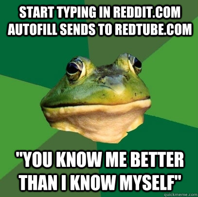 Start typing in reddit.com autofill sends to redtube.com 