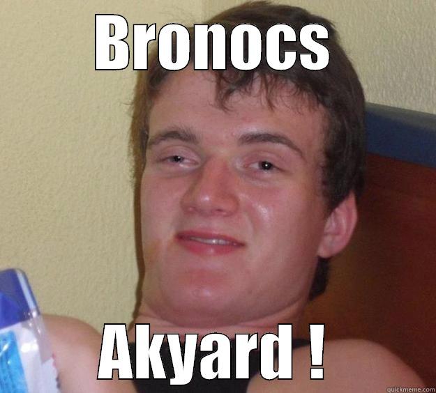 BRONOCS AKYARD ! 10 Guy