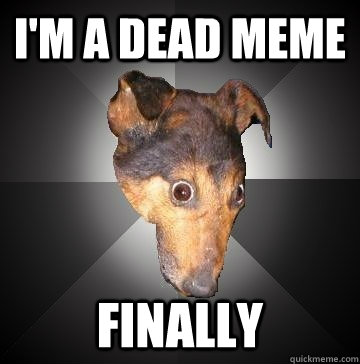 I'm a dead meme Finally  Depression Dog