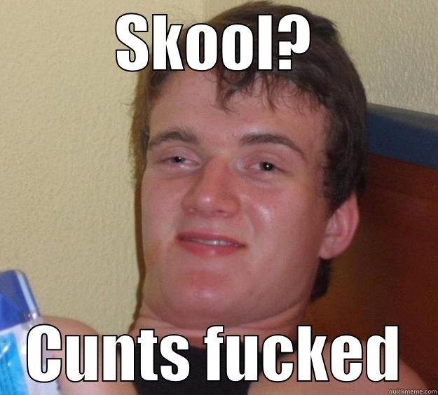 SKOOL? CUNTS FUCKED 10 Guy