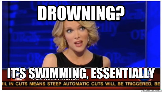 Drowning? It's swimming, essentially  Megyn Kelly