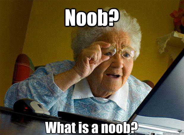 Noob? What is a noob?    Grandma finds the Internet