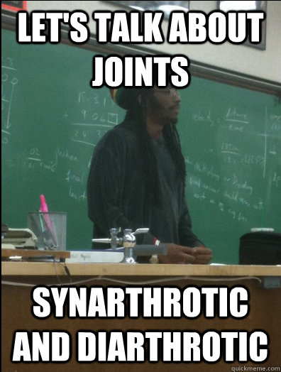 Let's talk about joints Synarthrotic and diarthrotic  Rasta Science Teacher