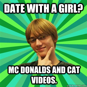 Date with a girl? Mc Donalds and cat videos.  